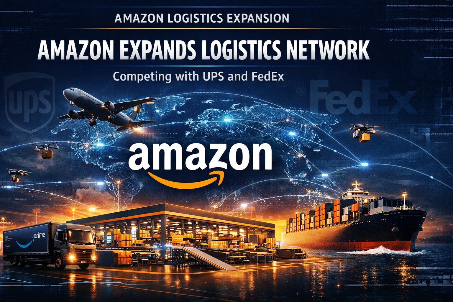 Amazon Expands Logistics Network to Compete with UPS and FedEx