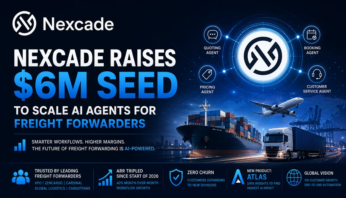 Nexcade Just Raised $6M to Replace Your Freight Forwarding Inbox — AI Agents That Quote, Book, and Price Automatically