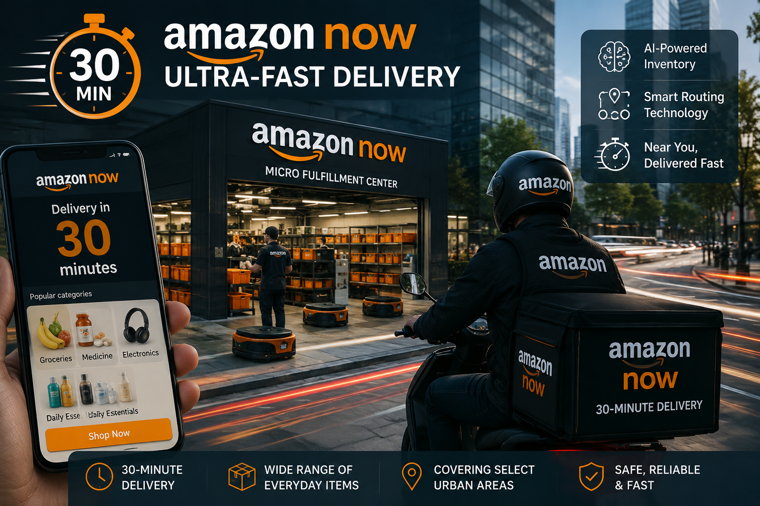 Amazon Launches 30-Minute Delivery Service to Speed Up Logistics Operations