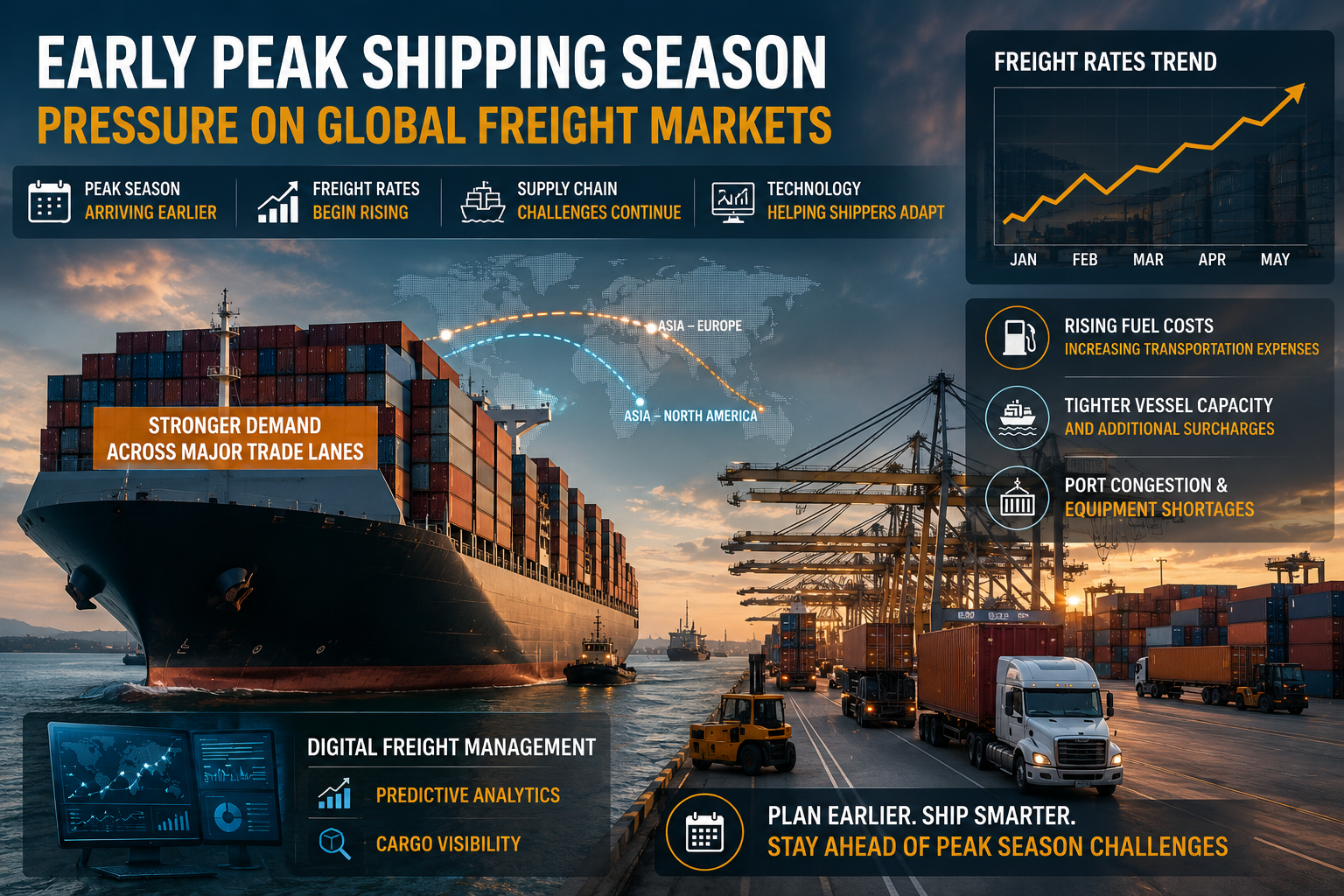 Early Peak Shipping Season Creates Fresh Pressure on Global Freight Markets
